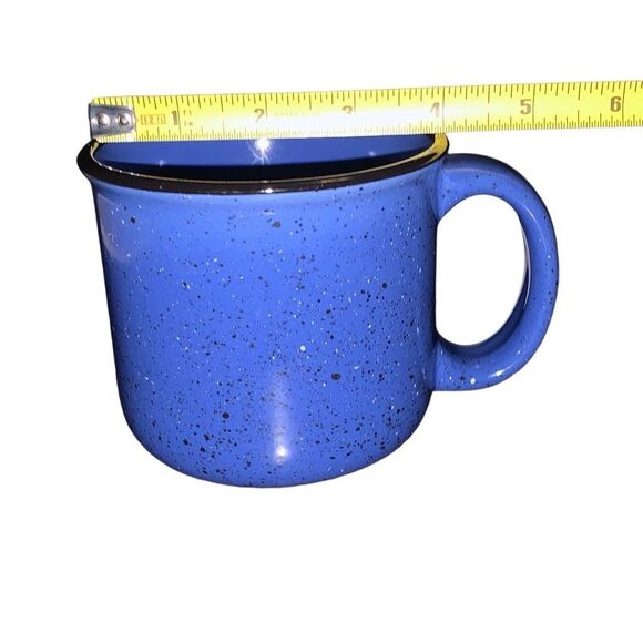 Vintage Marlboro Unlimited Camp Mess Kit Style Spotted Ceramic Large Coffee Mug - Picture 9 of 9